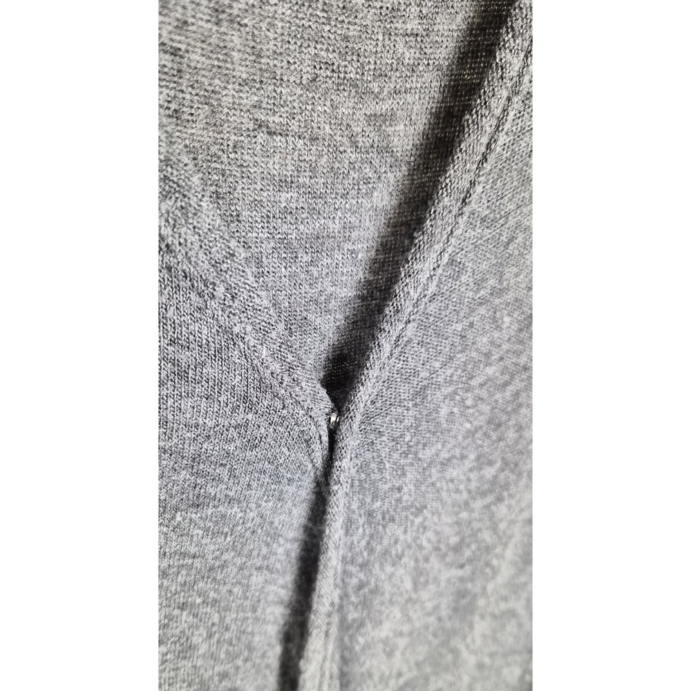 We The Free People Miss Rose Surplice Wrap Top Dark Grey Size Small Oversized - Picture 5 of 8